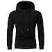 Produktbild Beginfu Herren Einfarbig Langarm-Kapuzenpullover mit Kapuze Fall and Winter Warm Sweatshirt Oberteile Jacke Mantel Outwear Freizeit Pullover Hoodie Basic Bergsteigen Langarm Oversize Shirt