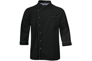 Uniformates Langarm Kochjacke für Damen und Herren einheitliches Kostüm für Catering Caterer und kulinarische Profis