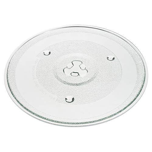 Smartfox Mikrowellenteller Glasteller Drehteller Ersatzteller mit Antriebsfuß für Mikrowelle Herd Ofen universal Durchmesser 27cm