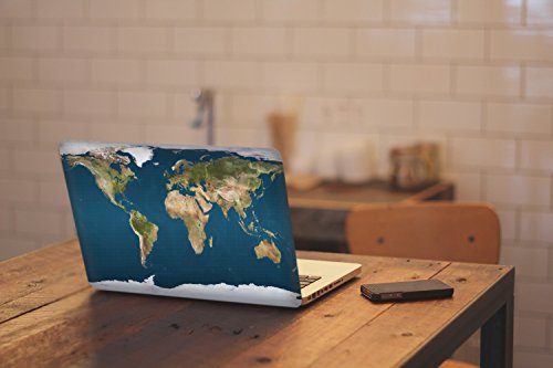 Weltraum 10198, Erde, Skin-Aufkleber Folie Sticker Laptop Vinyl Designfolie Decal mit Ledernachbildung Laminat und Farbig Design für Laptop 13.3″ - 3