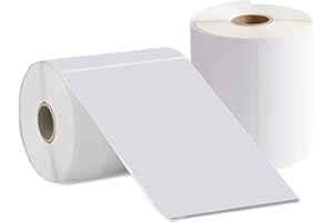 ALITAMEI 2 Rollos 4"x 6" Etiquetas Térmicas de envío, 500 piezas（250/Rollo x2 Rollo）etiqueta de envío (100 mm x 150 mm), etiquetas impermeables para el transporte,Etiqueta 4x6 para embalaje de transporte