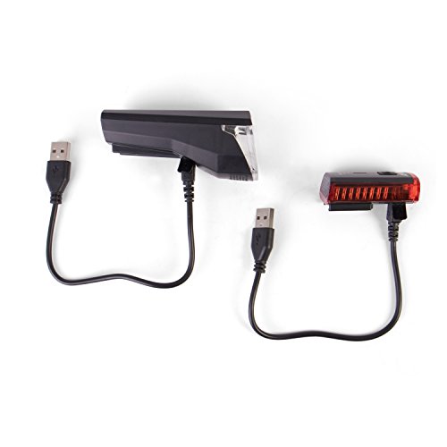 Gregster LED Fahrradbeleuchtung, Fahrradlampen Set mit Frontlicht, Rücklicht, USB Ladekabel und Halterung – helles Fahrradlicht für beste Sicht - 5