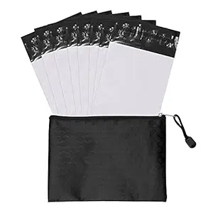 Feminine Personal Disposal Bags,5 * 8 inches Tampon Disposal Bags Pack of 100 White Opaque Seal Discreet Disposal Bags for Tampons,Sanitary Pads,Sanitary Liners(with Black Storage Bag)