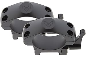 BAT VISION | Anelli smontabili in acciaio 30 mm a sgancio rapido con 4 viti di regolazione per guida Weaver - Picatinny |