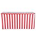 Produktbild pu ran Tischrock für Weihnachten, Party, Festival, Esstisch, Rock, Dekoration, Rot und Weiß gestreift, 14ft