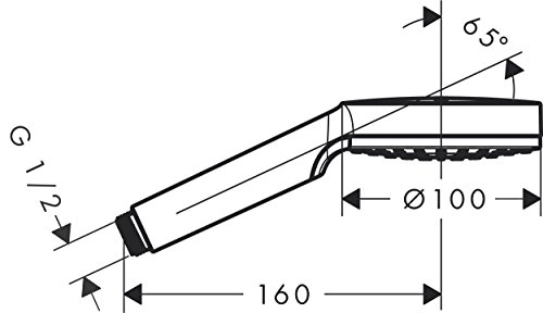 hansgrohe Crometta Handbrause, weiß/chrom - 4