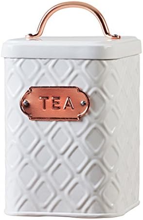 Amici A5IP006R Home Ventana Metal Tea Canister, Medium/60 oz, Copper