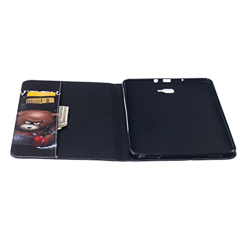 Samsung Galaxy TAB A 10.1 Hülle, COLJOY Samsung Galaxy TAB A 10.1 SM-T580 T585 – Kunstledertasche PU Schutzhülle Tasche Leder Brieftasche Hülle Case Cover mit praktischer Ständerfunktion und Auto Sleep / Wake Up Funktion, BF34 - 4