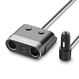 【DOS TOMAS CON INTERRUPTOR INDEPENDIENTE】Este Adaptador con el interruptor separado que le guarda lejos de la molestia de repetir tapar y desconectar.