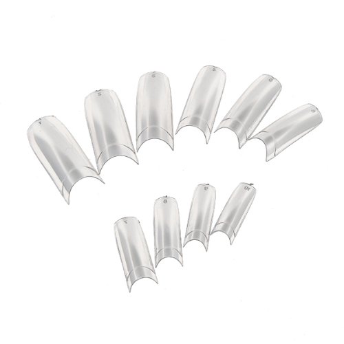 500 Clear French UV Gel Acrylic Half False Tips Nail Art Makeup DIY Decoration
