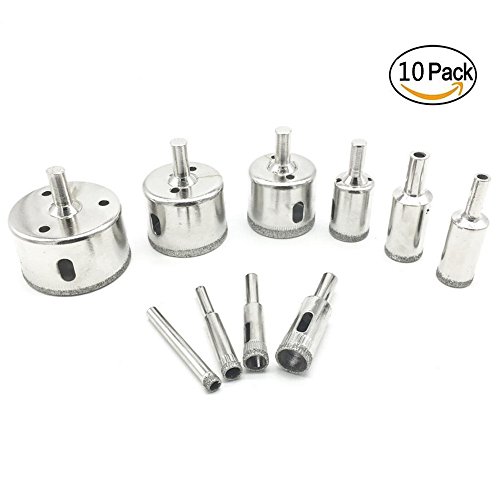 limeo broca hueca Juego de brocas Sierra Cerámica agujero - Broca Diamante corona de perforación - Broca para azulejos (Cristal broca - Broca Núcleo Diamante Sierra Granito