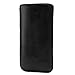 Produktbild PLM "Mersin" Schwarz Samsung Galaxy S4 IV Hülle Tasche Etui Case Ledertasche Pouch - Mit Rausziehlasche, Handarbeit, 100% Passgenau