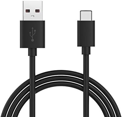 Black USB 2.0 TYPE-C USB-C SYNC &amp; CHARGE Connect Charging Charger Tangle Proof Cable (1 Meter) For BlackBerry KEYone / Mercury / DTEK70