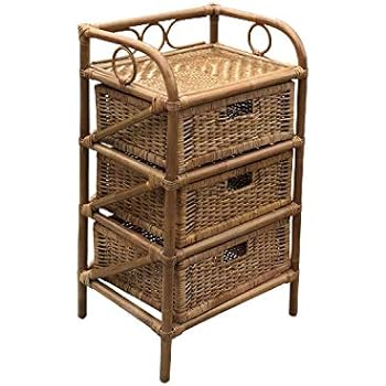 Romeo Rattanregal/Wäscheregal / Korbregal mit 3 Schubladen