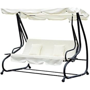 Altalena Da Giardino Hollywood - Panca Sospesa Con Catene 110cm - Marrone Antico Spazzolato - Foto 4