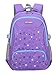 Produktbild Juchen Ranzen Student Backpack Kinder Rucksack Mädchen Süß Schulrucksack FreizeitSchulranzen Wasserdicht mit Seitlicher (Lila)