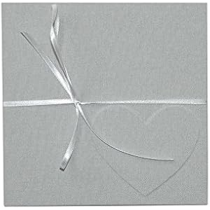 Leporello Fotoalbum 15x15cm weißer Fotokarton Herz Hochzeit