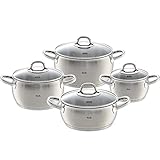 fissler topfset original profi collection 4 teilig EINFACHE HANDHABUNG: Die Volumengriffe des Kochtopfsets liegen perfekt in der Hand. Die Griffe aus Edelstahl sind für die Verwendung im Backofen geeignet. Die Glasdeckel der Töpfe sind bis 180°C backofengeeignet.