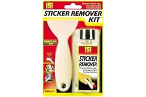 GUILTY GADGETS Kit de dissolvant pour autocollants avec grattoirs Sticky Stuff and Goo is Gone 60 ml 60ml