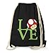 Produktbild TEXLAB - Mushroom Love - Turnbeutel, schwarz