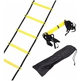 Slipt &Ccedil;antalı Antrenman Merdiveni 4 Metre 10 &Ccedil;ubuklu Idman Merdiveni