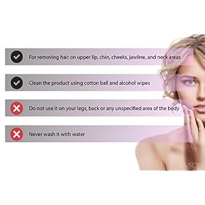 Face Epilator - Zevron Flawless Facial Hair Remover Women- Hair Removal Tool For Cheeks, Lips, Neck Hair Removal… - Image 6
