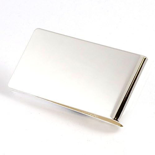 Personalised Engraved Large Money Clip. Silver Plated. Free Engraving