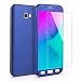 Produktbild Galaxy A5 2017 Hülle Case 360 Grad Full Body Überzug Shockproof Protective Cover + Tempered Glas Schutzfolie Cover Handyhülle Schutzhülle Rückseite für Samsung Galaxy A5 2017 (Galaxy A5 2017, Blau)