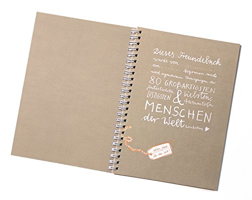 Gästebuch für Erwachsene „IHR BEI MIR“ A5, braun beige, Freundebuch für Erwachsene, im neuen Design - 2