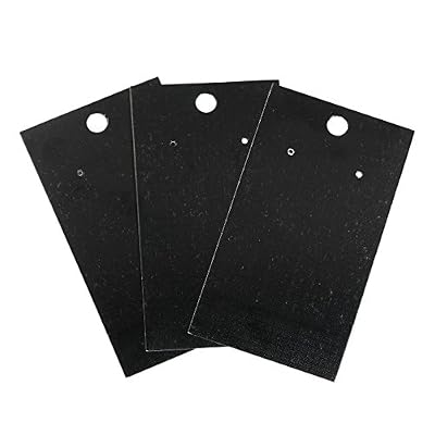 Souarts Lot de 50pcs Supports Carton pour Boucles d'oreilles en Papier Noir 9x5cm