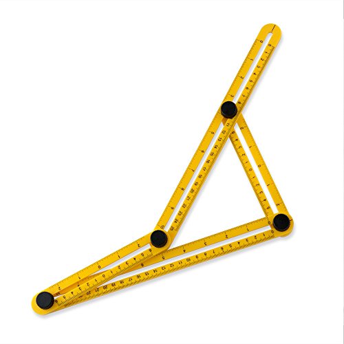 Winkelschablone, Werkzeug-Angel-Izer, Multi-Winkel Zollstock mit Zimmermannsbleistift für Handwerker, Heimwerker, Bauherren und Schulbedarf - 7