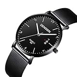 Hunpta@ Uhren, Armbanduhr Watch Luxus Quarz Sport Military Edelstahl Zifferblatt Band Armbanduhr