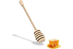 PARENCE.- Cucchiaio per Miele in Legno - 17,5 cm - Impastatrice per Miele Pratica e Versatile - Naturale