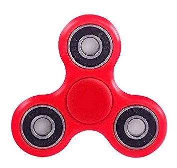 Tri Fidget Hand Spinner Toy,Stress Reducer Ultra Durable High Speed Ceramic Bearing Fidget Finger Toy Perfect for ADD / ADHD / Anxiety / Autism And Stress Reliever For Adults Children,Office Desk Gadget (Red)