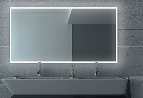 LED Badezimmerspiegel BADSPIEGEL Wandspiegel Bad Spiegel Lichtspiegel S100 (Breite: 120 x Höhe: 70 cm)