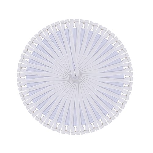 60 Stk. Handgriff Fächer Handfächer Weiß Papierfächer Klappfächer hand fan papier Hochzeit party Faltbar Taschenfächer - 5