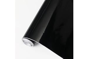 Arespark Carbon Fiber Vinyl Self Adhesive Film, Waterproof Wrap Roll Without Bubble, Adapted to The Appearance and The Interior of Motorcycles, Computers, Cars (Gloss Black, 30cm x 150cm)