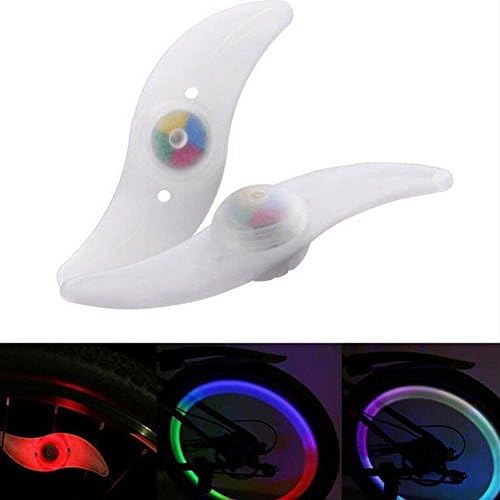 Cyrusher Direct 2 Pcs Bike Wheel Spoke Lights Bicycle Wheel Spoke Tyre LED 2 Modes Flash Lights Lamps 1 Pair Front Rear Cycling Lights for MTB eBike Road Bike (colorful)