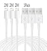 Produktbild Pezimu iPhone Kabel, [3-pack] USB Kabel Für das iPhone 7 / 7plus / 6s / 6 plus, iPhone SE 5s 5c 5, iPad, iPod-2M (Weiß)