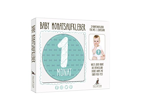 Baby Monatsaufkleber für das 1. Lebensjahr (Deutsch) – Little Mister - 2