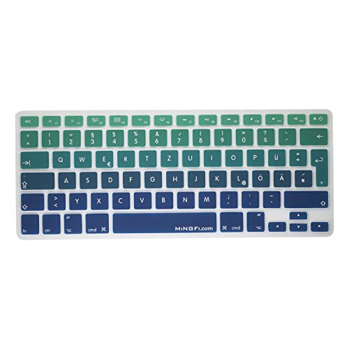 MiNGFi alemán German QWERTZ Cubierta del teclado / Keyboard Cover para MacBook Pro 13