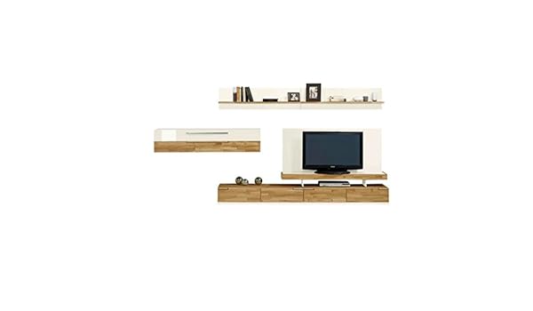 Arte M Arte M Wohnwand Feel 6 Tlg Natur Masse B T H 315 45 165 Cm Amazon De Kuche Haushalt