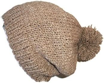 Mens Bobble Hat Hand Knitted Ski Beanie Slouchy Retro 60s Luxury Yarn