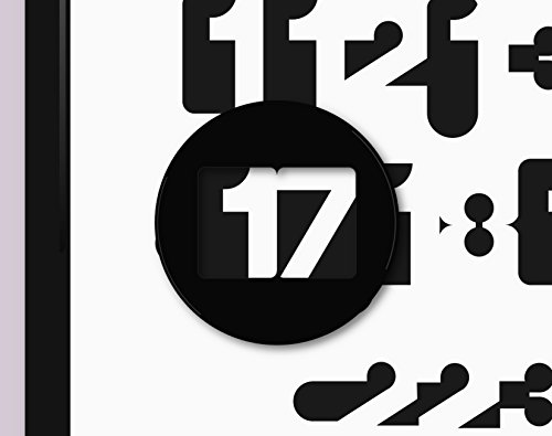 Kalender-Grafik weiß im Design-Rahmen schwarz, Dauerkalender - 2