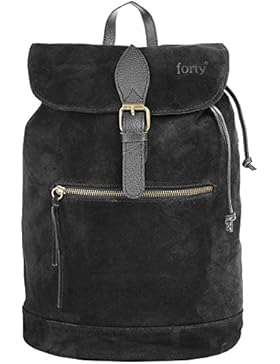 FORTY° Rucksack ECHT LEDER schwarz Damen