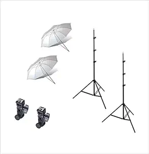 WON Combo Studio Photo_51 33 Umbrella Light Setup with B-Bracket and Stand Pack of 2 Set