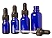5 ml Empty Cobalt Blue Glass Eye Dropper Bottle Aromatherapy Oils Wholesale Bottles Boston Round Refillable Serum Vials Lot Of 6 Pipette Bottles