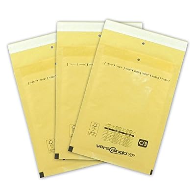 Versando - 100 enveloppes à bulles C3, dimensions extérieures: 170 x 225 mm , couleur marron/dore