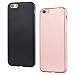 Produktbild GrandEver iPhone 6 Plus/iPhone 6S Plus Hülle, [2 Stück] Handyhülle Einfarbig Serie Flexible TPU Gel Schutz Klar Handytasche Anti-Kratzer Stoßdämpfung Ultra Slim Matte Rückseite Silicon Case Backcover Protective Cover Premium Weiche Silikonhülle für iPhone 6 Plus/iPhone 6S Plus - Rosegold und Schwarz