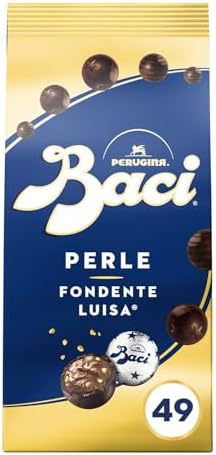 BACI PERUGINA Perle Cioccolatini Fondenti ripieni alle Nocciole, Sacchetto 343g